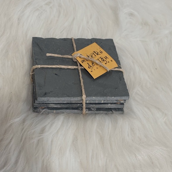 Metriks Other - Slate Square Coasters - Dark Gray Stack by